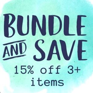 Bundle 3 or More Items and Receive 15% Off